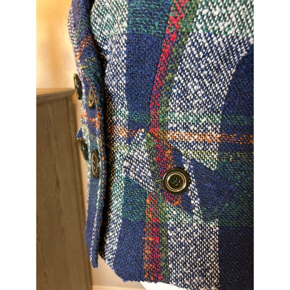 CAbi | Vintage Wool Blend Double Breasted Plaid Vest | Small - Picture 8 of 14